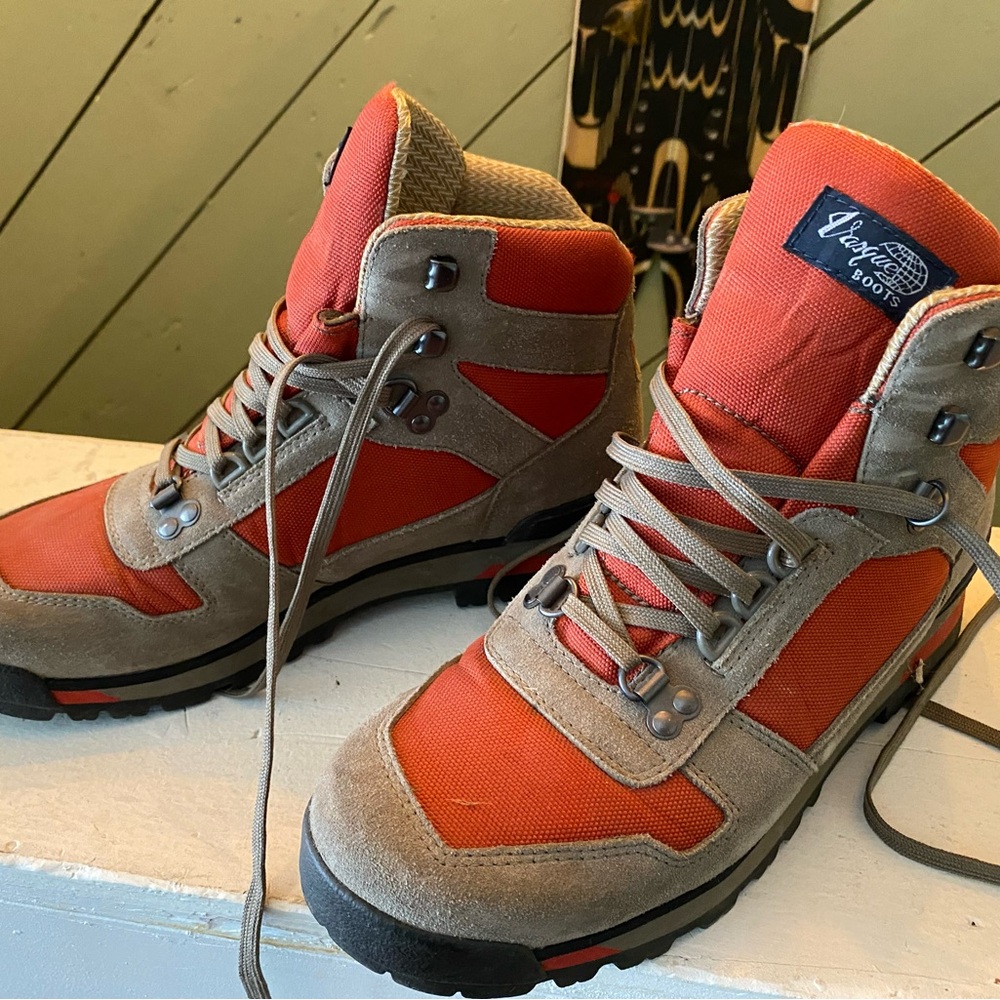 Vasque Vibrant Orange and Tan Boots